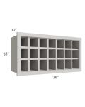 Salem Light Grey 36x18 Wine Rack Cabinet