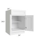 Frosted White Shaker 24" Base Cabinet 