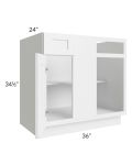 Frosted White Shaker 36" Blind Corner Base Unit
