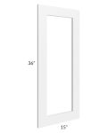 Frosted White Shaker 15x36 Glass Door