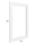 Frosted White Shaker 21x36 Glass Door