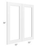 Frosted White Shaker 30x36 Glass Door