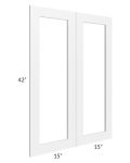 Frosted White Shaker 30x42 Glass Door
