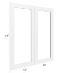 Frosted White Shaker 36x42 Glass Door