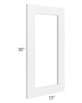 Frosted White Shaker 24x30 Corner Glass Door