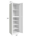 Frosted White Shaker 24x96 Utility Cabinet