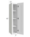 Frosted White Shaker 09x42 Wall Cabinet