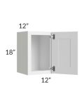 Frosted White Shaker 12x18 Wall Cabinet