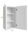 Frosted White Shaker 15x30 Wall Cabinet