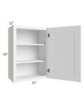 Frosted White Shaker 21 x30 Wall Cabinet