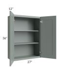 Woodland Green Shaker 24" 2-Drawer Base Cabinet