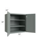 Woodland Green Shaker 24" 2-Drawer Base Cabinet
