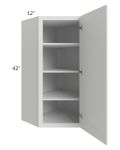 Frosted White Shaker 24x42 Diagonal Corner Wall Cabinet