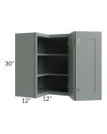 Woodland Green Shaker 24" 2-Drawer Base Cabinet