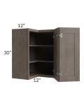 Natural Grey Shaker 24x30 Wall Corner Unit