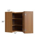 Artisan Walnut Shaker 24x30 Wall Corner Unit