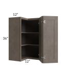 Natural Grey Shaker 24x36 Wall Corner Unit