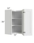 Dakota White 24x36 Wall Corner Unit