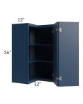 Portland Navy Blue 24x36 Wall Corner Unit