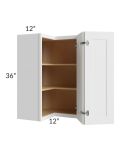 Alpine White Shaker 24x36 Wall Corner Unit