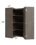 Natural Grey Shaker 24x42 Wall Corner Unit