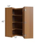 Portland Walnut 24x42 Wall Corner Unit