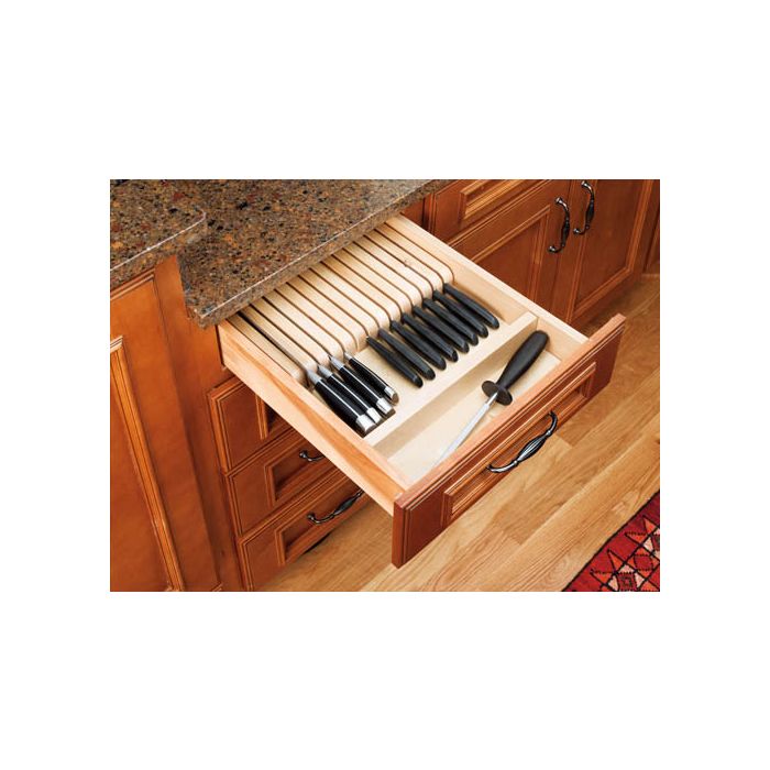 Trimmable Knife Block - Fits Any Size Drawer
