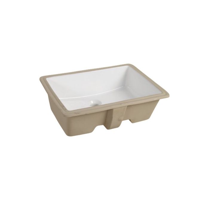 Porcelain Rectangular Undermount Bathroom Sink - Fits 24" Minimum Cabinet Size