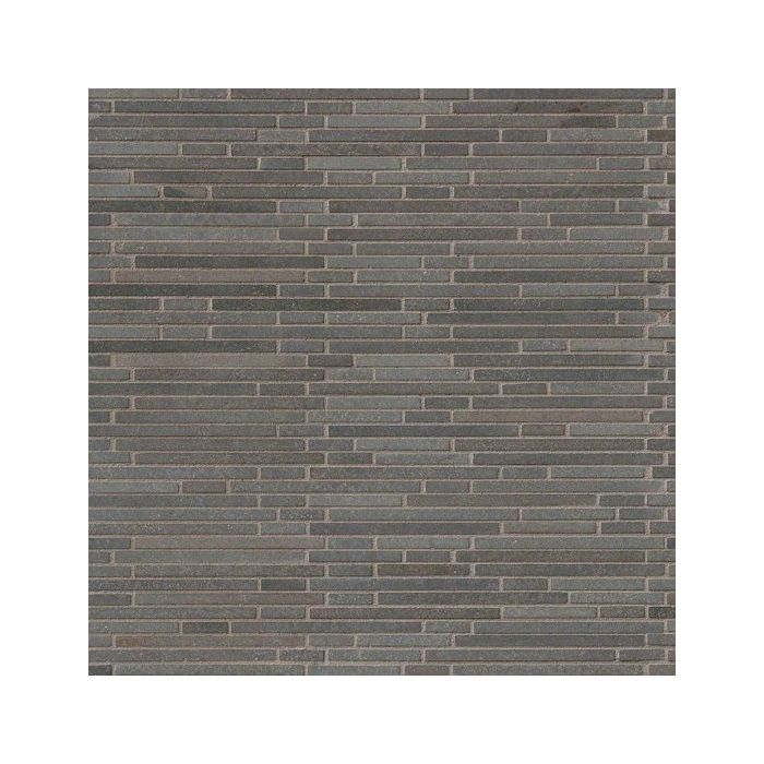 Basalt Blue Bamboo Pattern Mosaic Tile

