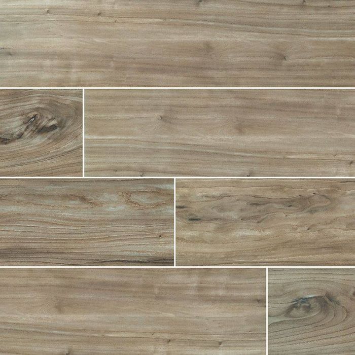 Catalina Teak 8 x 48 Polished Porcelain Wood Tile
