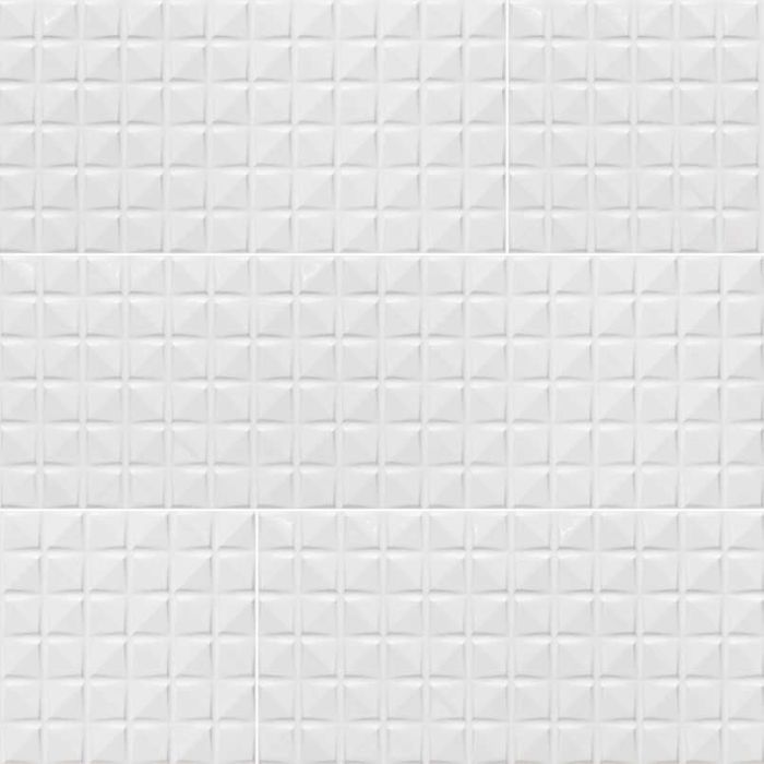 Dymo Chex White 12" x 24" Glossy Mosaic Tile Sample