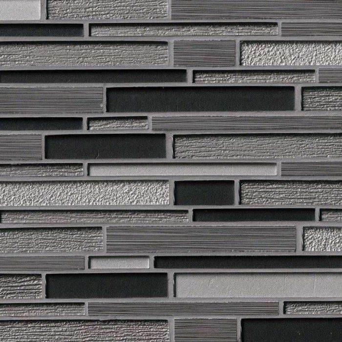Metro Gris Blend Interlocking 8mm Mosaic Tile