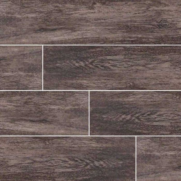 Upscape Nero 6" x 40" Wood Look Tile