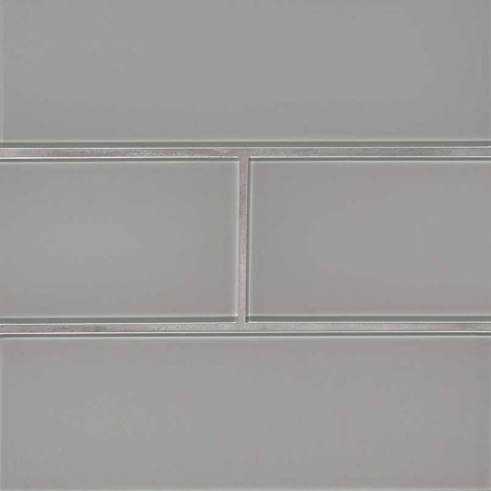 Oyster Gray Subway Tile 4 x 12 x 8mm Glass Tile