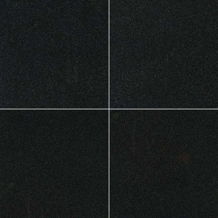 Premium Black 12" x 12" Flamed Granite Tile