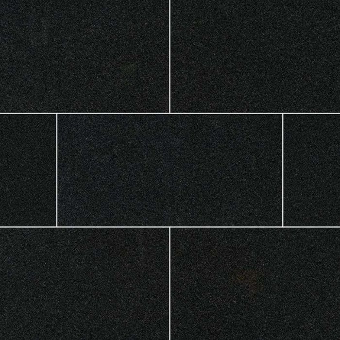 Premium Black 12" x 24" Honed Granite Tile
