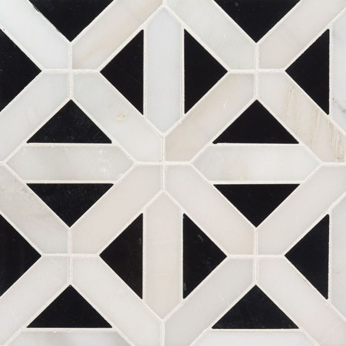 Retro Fretwork Polished Mosaic Tile