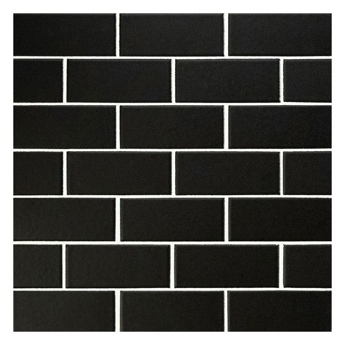 Retro Nero 2 x 4 x 6mm Matte Tile