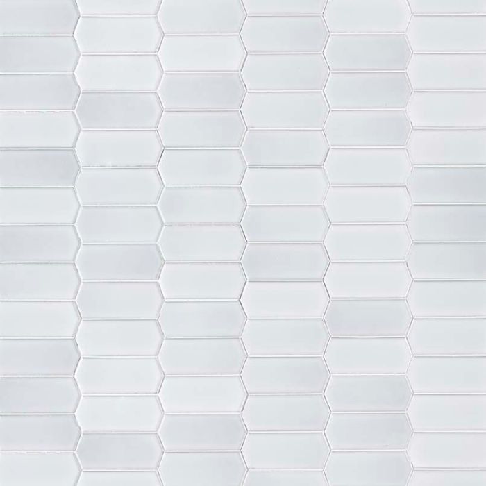 Retro Picket Bianco 8mm Glossy Wall Tile