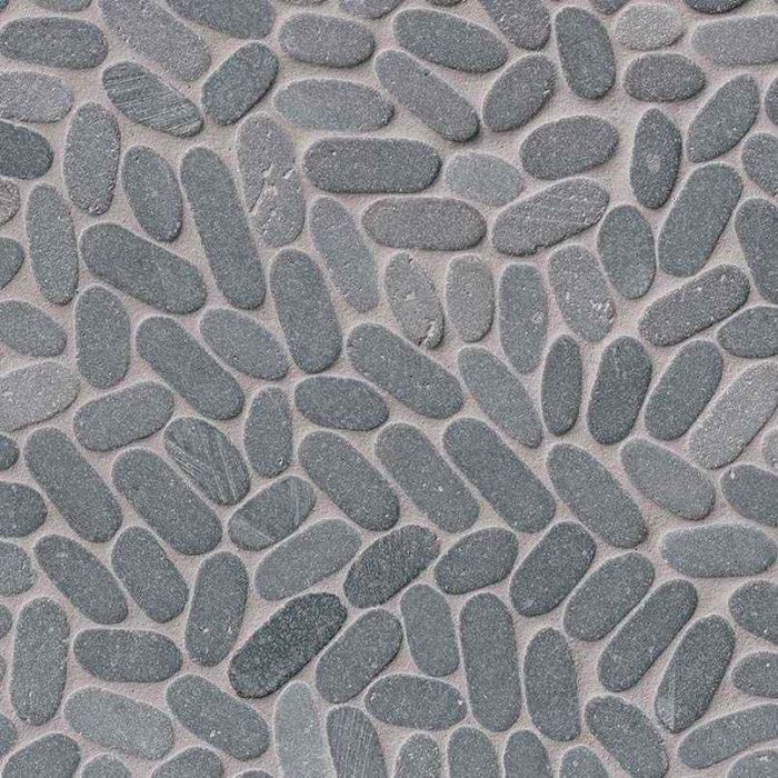 Sliced Pebble Coal Tumbled Tile