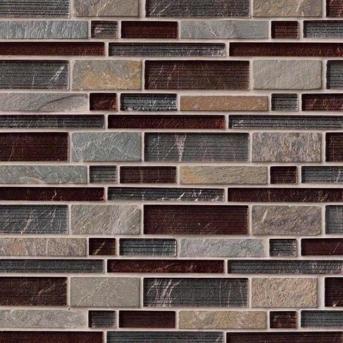Urbano Blend Interlocking Pattern 8mm Mosaic Tile