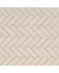 Almond Glossy Herringbone Mosaic Wall Tile