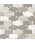 Bellagio Blend Elongated Hexagon Honed Mosaic Tile