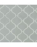 Gray Glossy Arabesque Mosaic Wall Tile