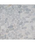 Sliced Carrara White Pebble Tile