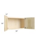 Unfinished Shaker 30x18 Wall Cabinet