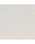 White Glossy Herringbone Mosaic Wall Tile